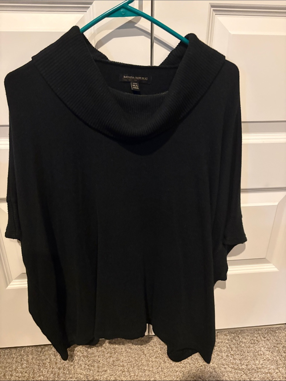 Banana Republic Black Cowl Neck Sweater Top
